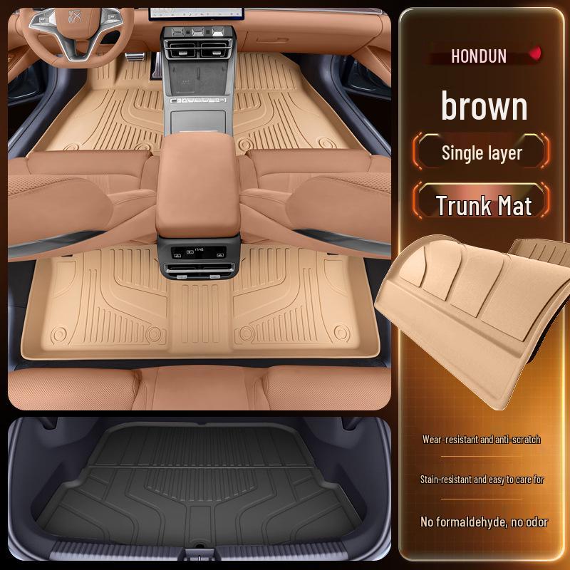 BYD Han L Floor Mats for TPEDM/EV25: New Car Interior Accessories for Driver and Passenger