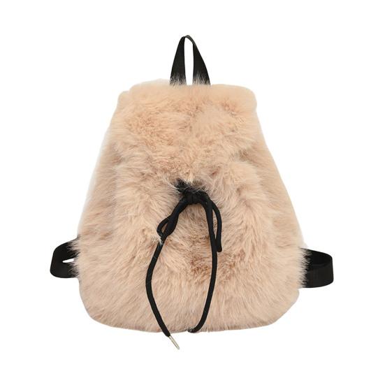 

Пушистый рюкзак из искусственного меха, пушистый рюкзак на каждый день, затягивающийся шнурком, повседневный меховой рюкзак для школы, поездок на работу, повседневных дел, путешествий