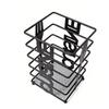 Countertop Utensil Holder Matte Black Modern Multifunctional Metal Cutlery Drainer for Forks Spoons Cooking Utensils