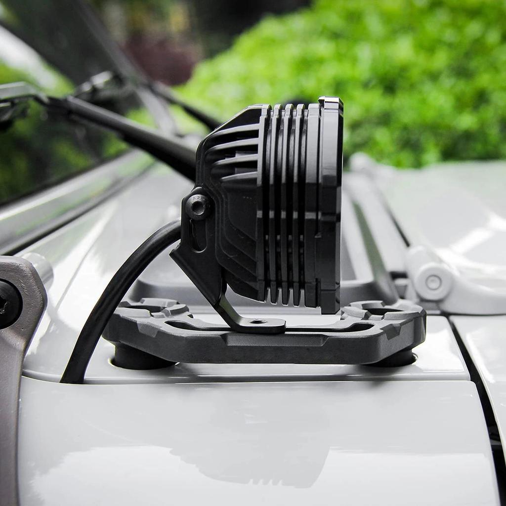 JL Wrangler 18-23 A-Pillar Spotlight LED Auxiliary Bracket for High-Brightness Headlight