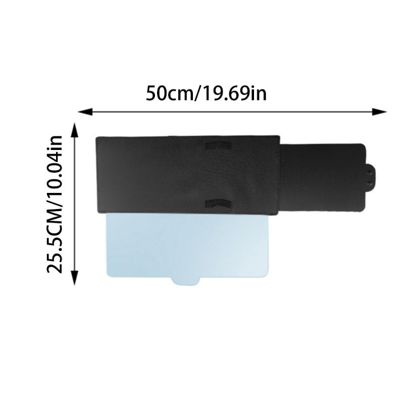 Universal Car Windshield Sunshade Retractable Visors UV Blocking Layer PP Reinforcement For Long Lasting Durability