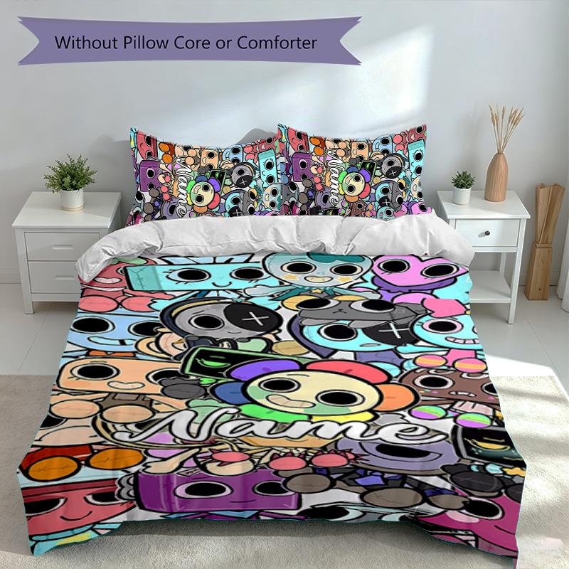 3pcs Custom Name game Dandy's World Bedding Set,Includes 1 Duvet Cover and 2 Pillowcases,All-season Bedroom Decor