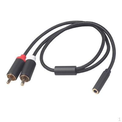 Audio Adapter .5mm Female To 2 X RCA Male with
