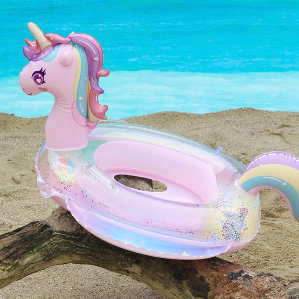 Cute Baby Float with Unicorn Handle for Toddlers, Boys, and Girls. Strong Buoyancy, Lightweight, and Perfect for Pool, Beach, Swimming, Summer