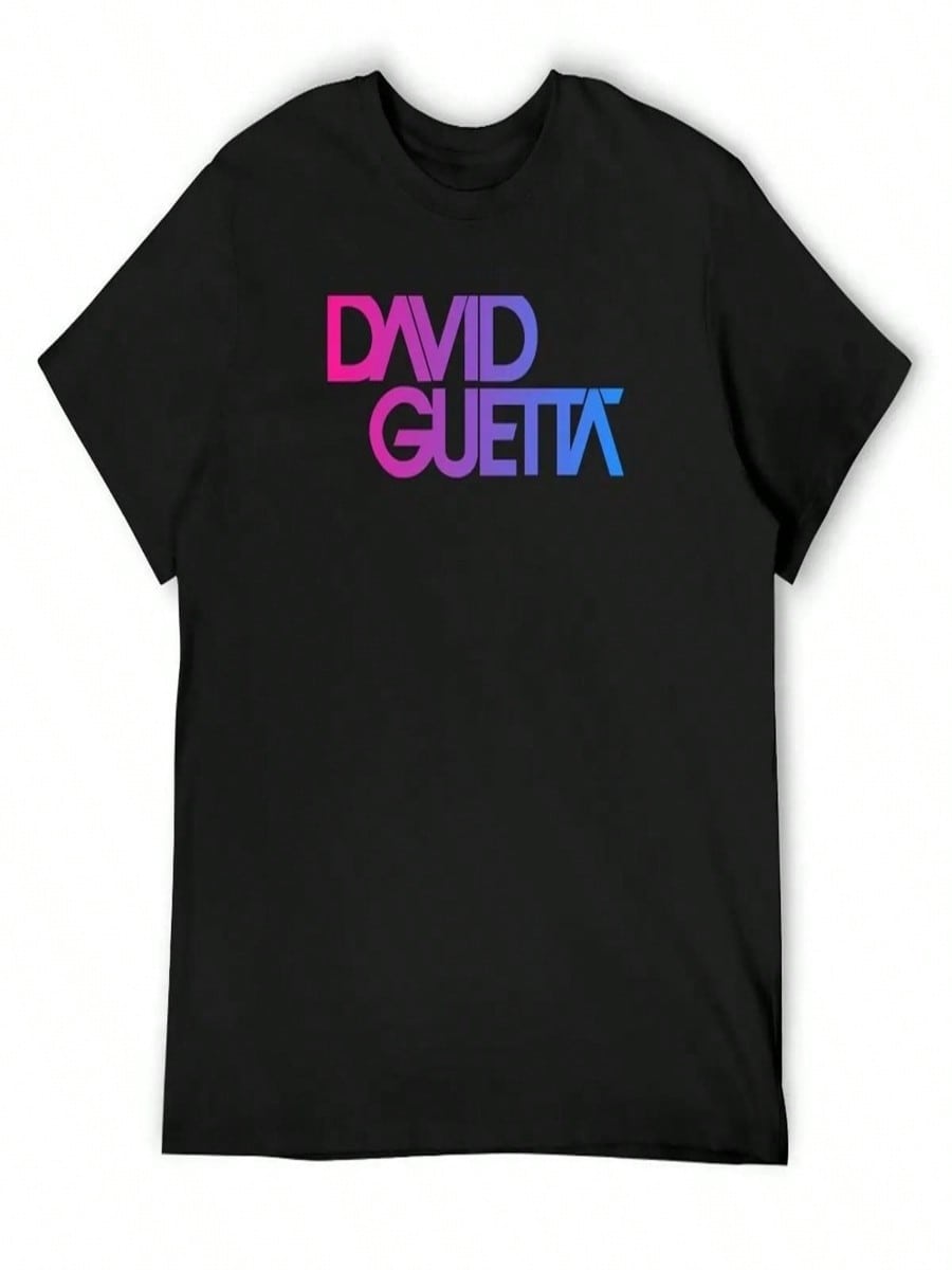 David Guetta Fade Logo T-Shirt Blouse Customs Plus Sizes Anime Shirts Men S разноцветный