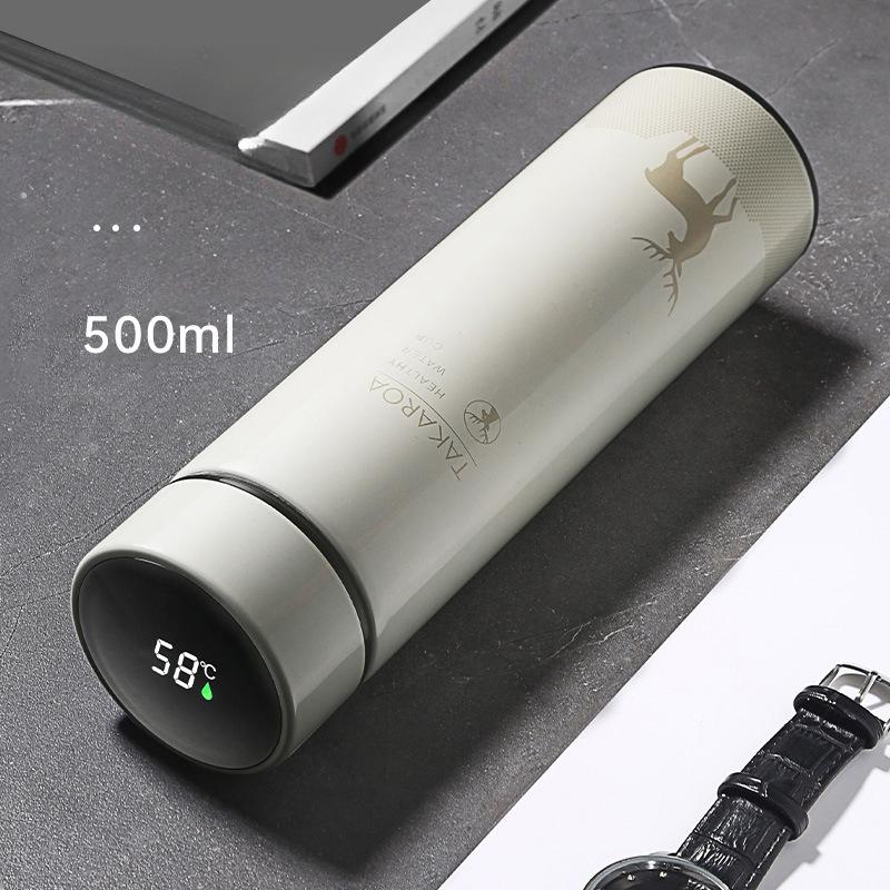 Smart Water Bottle Stainless Steel Thermos Temperature Display Cup Digital Hot Coffee Insulated Flasks Portable Christmas Gift