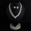 Elegant Vintage Pearl Necklace Earring Set Women Party Wedding Daily Decoration Jewelry