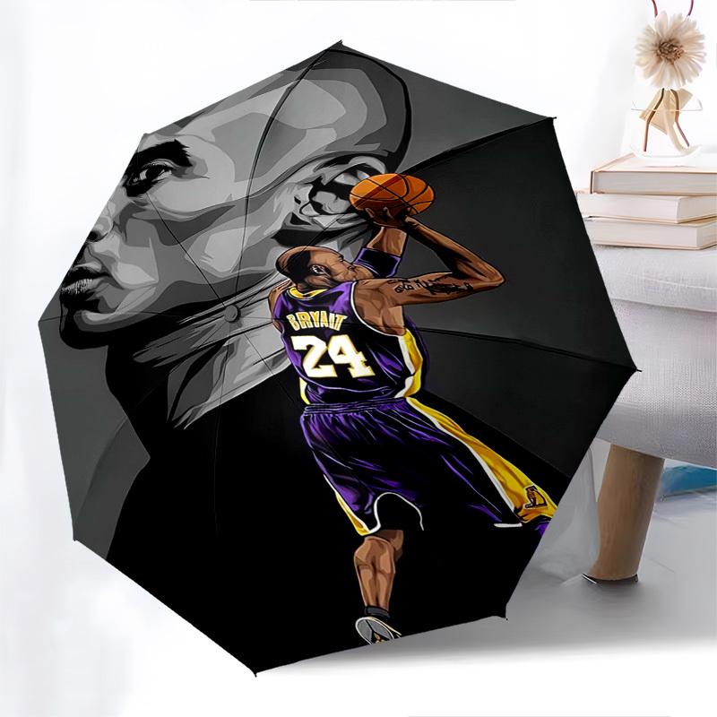 

1pc Kobe Bryant #24 Automatic Folding Umbrella, Portable Tri-Fold Design with Iron Frame, Perfect for Fans, Travelers, Daily Use, and Gifts.X080
