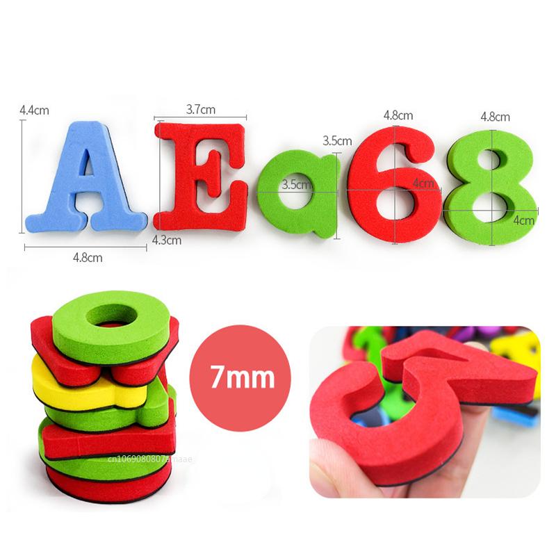 26/24pcs Magnetic Letters Numbers Alphabet ABC 123 Fridge Magnets Educational Preschool Learning Toys Uppercase Lowercase Math