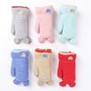 Autumn and winter warm coral fleece children's gloves cartoon knitted gloves baby soft neck pronunciation gloves
