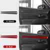 For Mitsubishi Outlander 2013 2014 2015 2016 2017 2018 2019 2020 2021 Real Soft Carbon Fiber Sticker LHD RHD Front Door Trim