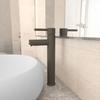 Mitigeur de salle de bain VIDAXL - Gris - Design contemporain - Laiton chromé - Installation facile