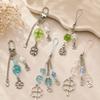 European-American Lucky Four-Leaf Clover & Star Keychain Pendant
