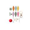 WTEMPO Romantic Hot-air-balloon Shaped Car Pendant DIY Material Bag Handmade Leather Goods Keychain Pu Bag Pendant Gift