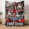Name Custom VAN HALEN Print Flannel Blanket High Quality Warm Comfortable Cover for All Seasons Perfect for Gifts Home Decor