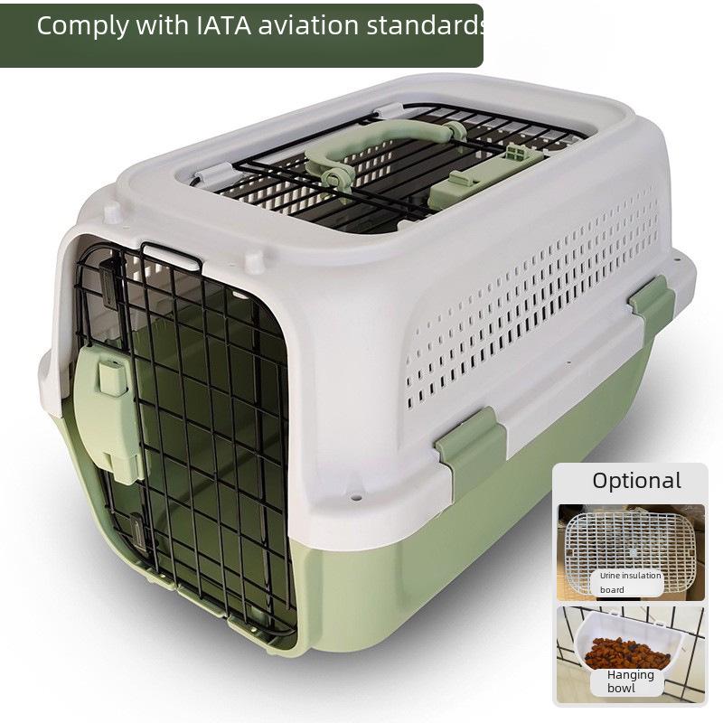 

Skylight Pet Airline Carrier: Portable Air China Cage for Dogs & Cats Small with Urine Pad & Bowl