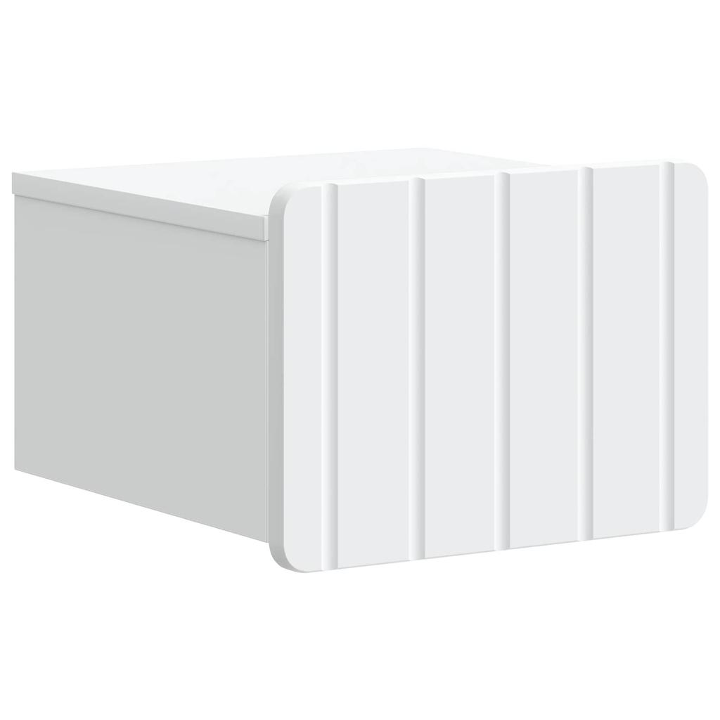 Wall Mounted Nightstand White 33 x 34.5 x 24 cm Particleboard