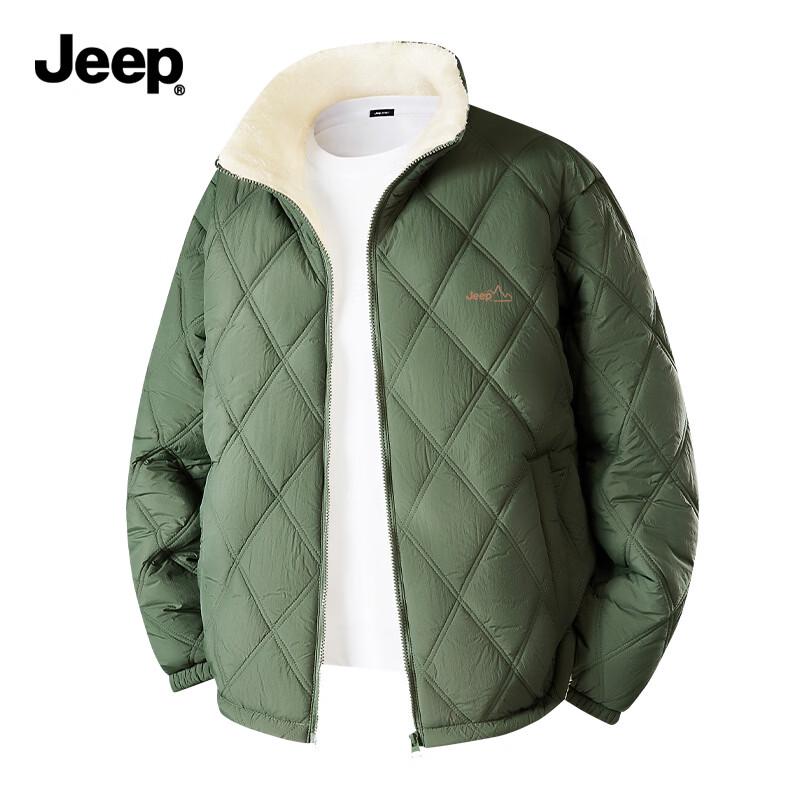 Jeep Men s Winter Padded Fleece-Lined Stand Collar Jacket 3XL