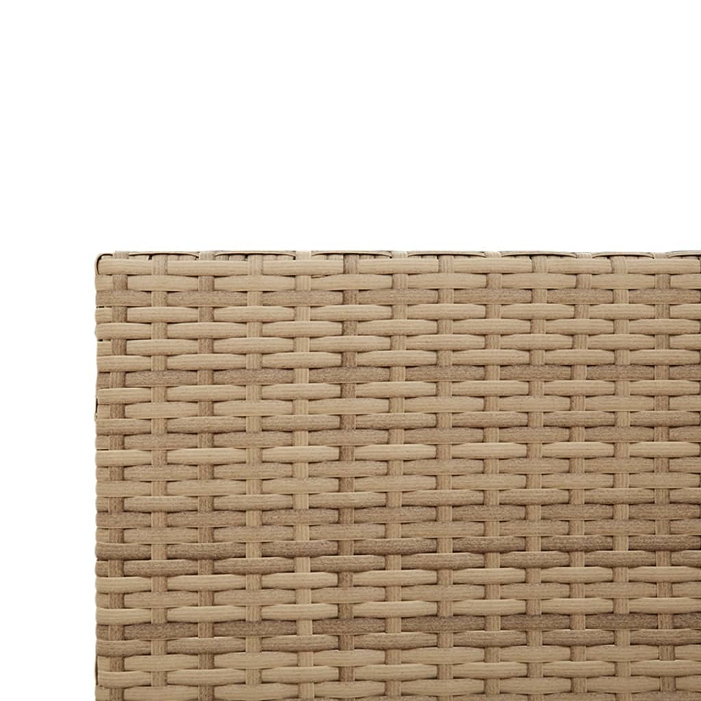 L shaped garden sofa set with table and cushions beige poly rattan
