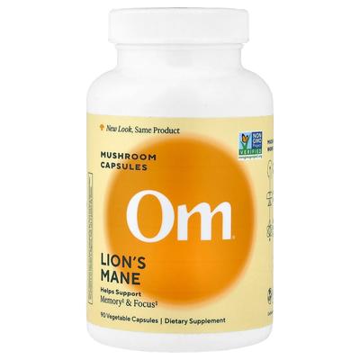 Om Mushroom Lion's Mane Superfood 2000mg Veggie Capsules 90 Count