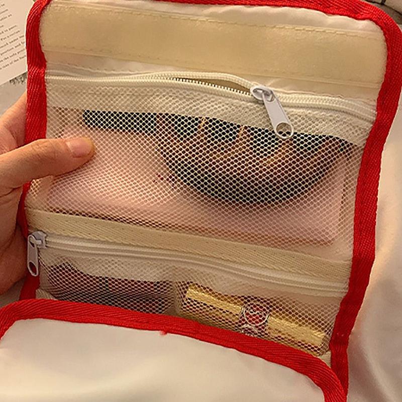 Sanrio Hello Kitty Cosmetic Bag Cartoon Cute Large Capacity Folding Storage Travel Bag Kawaii Portable Handheld Bag
