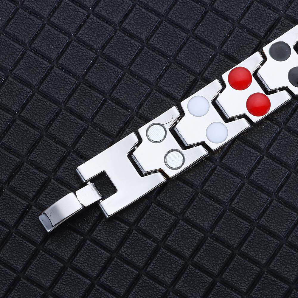 Steel Acupoint Massage Energy Healing Magnetic Therapy Bracelet Hematite Detachable Bangle