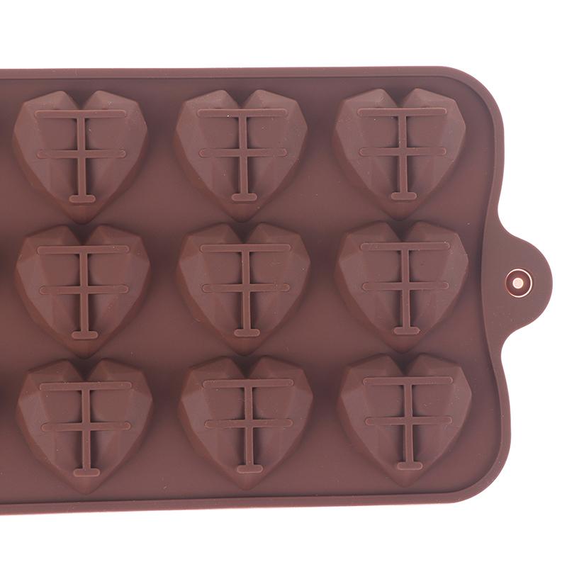 15 wnęk Mini forma do czekolady w kształcie serca Silikonowe formy do cukierków Gummy Jelly Mold