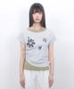 LMR Motif Embroidered Striped Layered T-Shirt Green