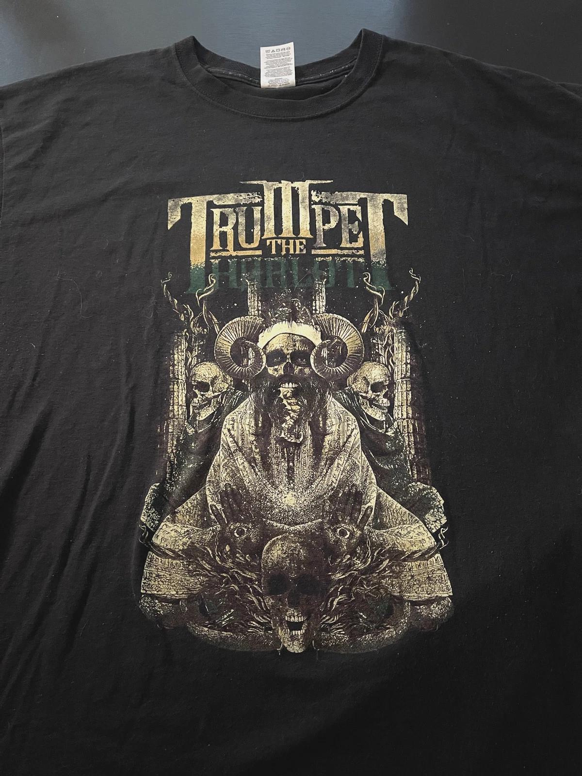 

Trumpet the Harlot - This Time You Bow To Me 100% Cotton T-shirt Mens Tees Top, Black, Size: 2XL XXL XL