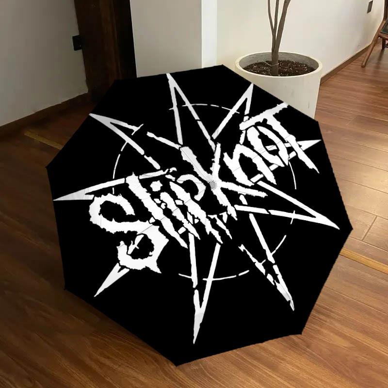 

1pc Slipknot Band Logo Automatic Umbrella | Portable Foldable 8-Rib Manual Open, Casual Accessory, Durable Canopy yy250905059