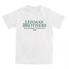 Lehman Brothers Letter-printed T-shirts for Men and Women In the Summer of 2025 Casual Short-sleeved Round-neck Cotton Tops