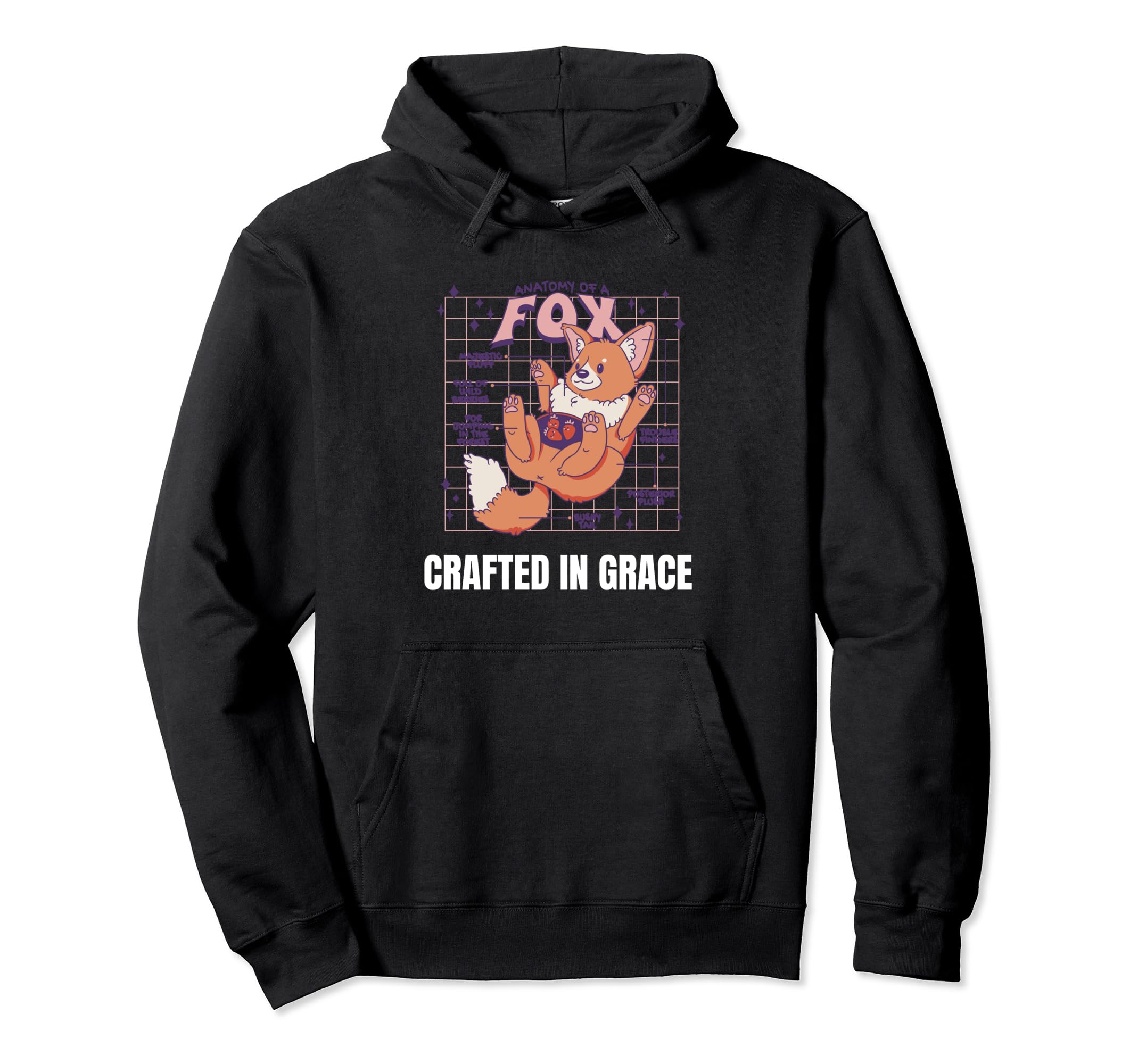 

Grace Retro Cute Fox Design Gift Hoodie