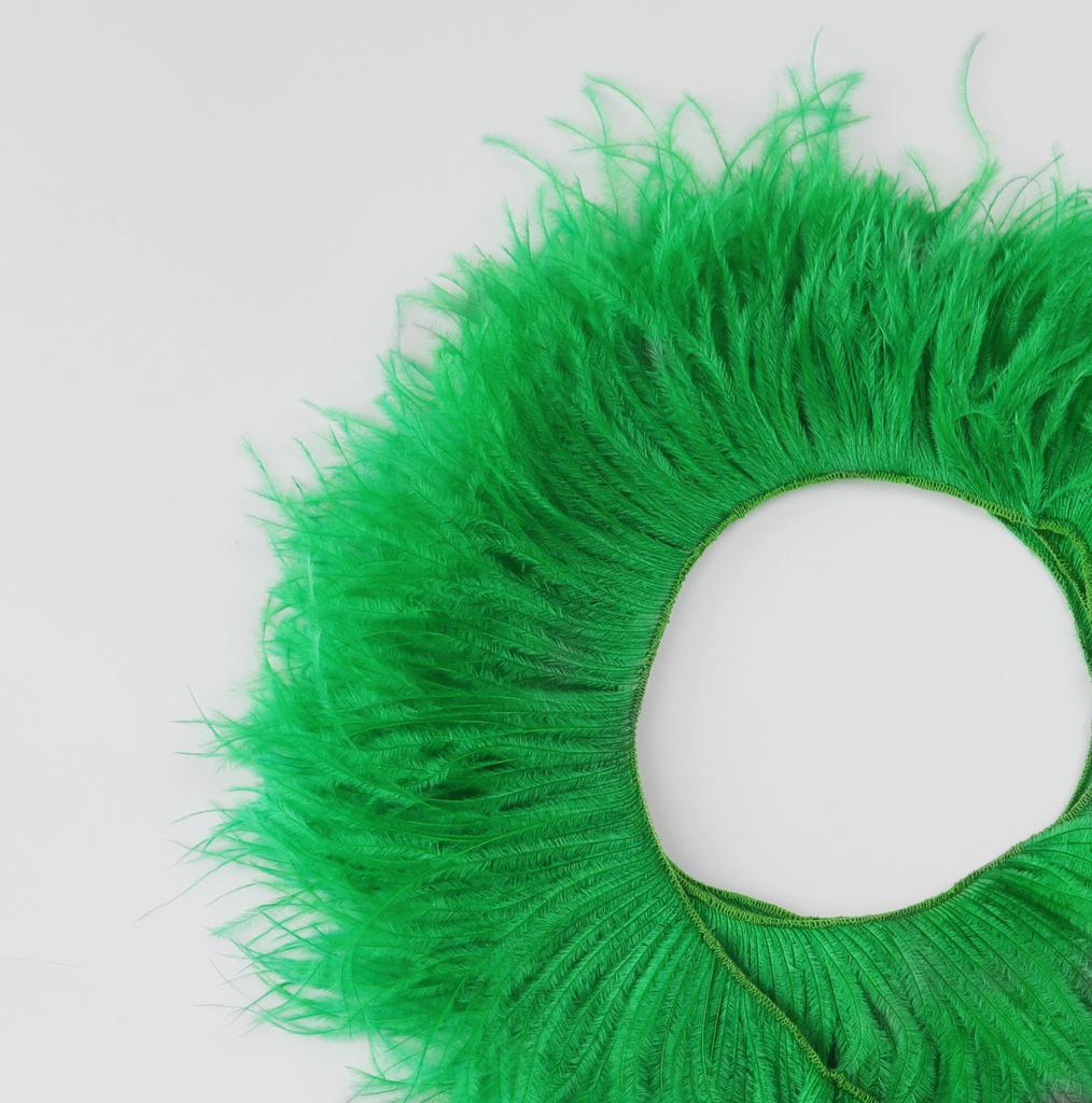 Feather1 Meter  White Ostrich Feathers Trim Fringe 8-22cm Natural Ostrich Feather Ribbon for Wedding Party Clothing Decoration Plumes