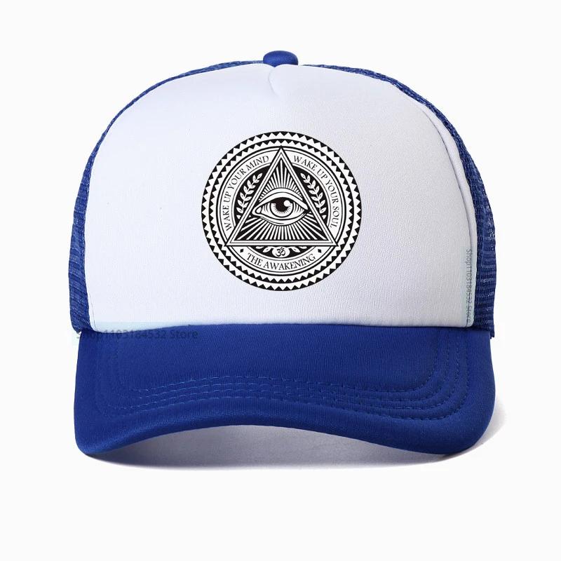 Eye of God Hats Vintage Egypt Pyramid AllSeeing Eye Illuminati Hat Punk Egyptian Triangle Adjustable Baseball Cap
