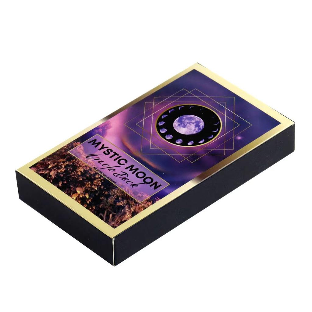 10,3 x 6 cm Mystic Moon Oracle Deck 44-Karten Moon Magic Deck | Mondritualkarten | Hexenmondkarten