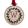 DIY Embroidered Christmas Ornaments Personalized Initial A–Z Monogram Embroidery Set Mini Handmade Christmas Embroidery Kit for Beginners
