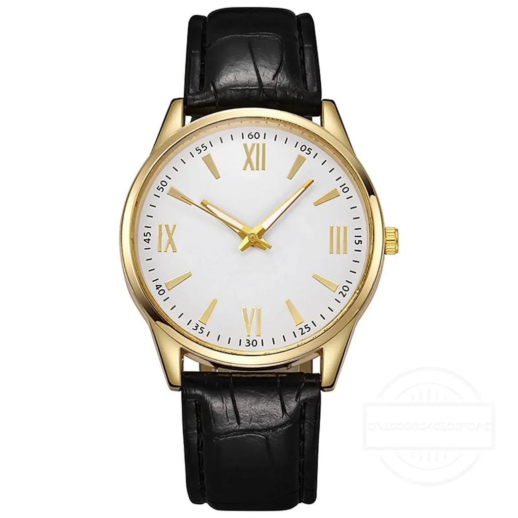 Minimalist Watch for Men Leather Thin Band Business Wristwatch Casual Quartz Watches