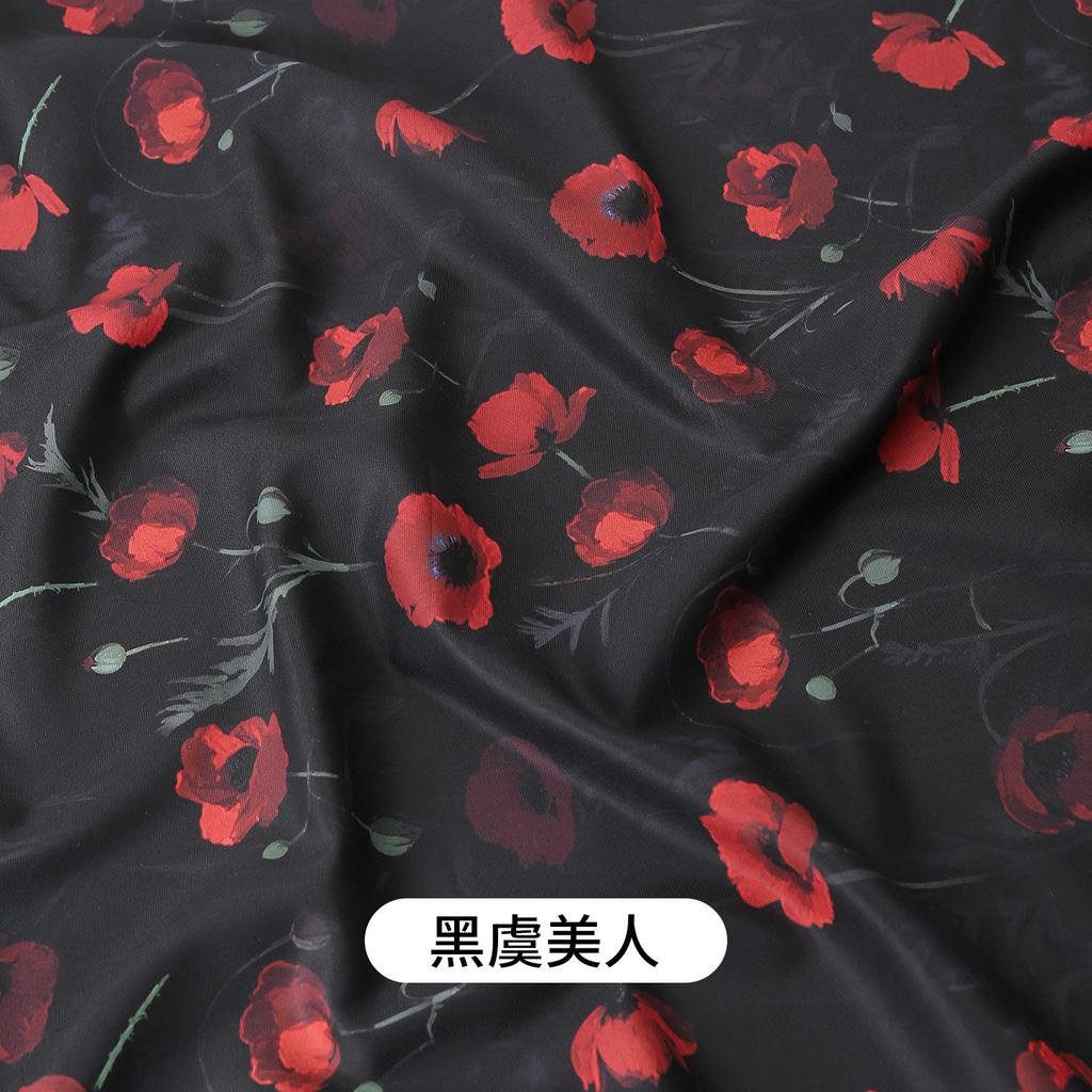 0.5m/2m Non Transparent Floral Chiffon Fabric for Sewing Summer Skirts Dresses Children's Clothing Rural Style Clothing Fabric