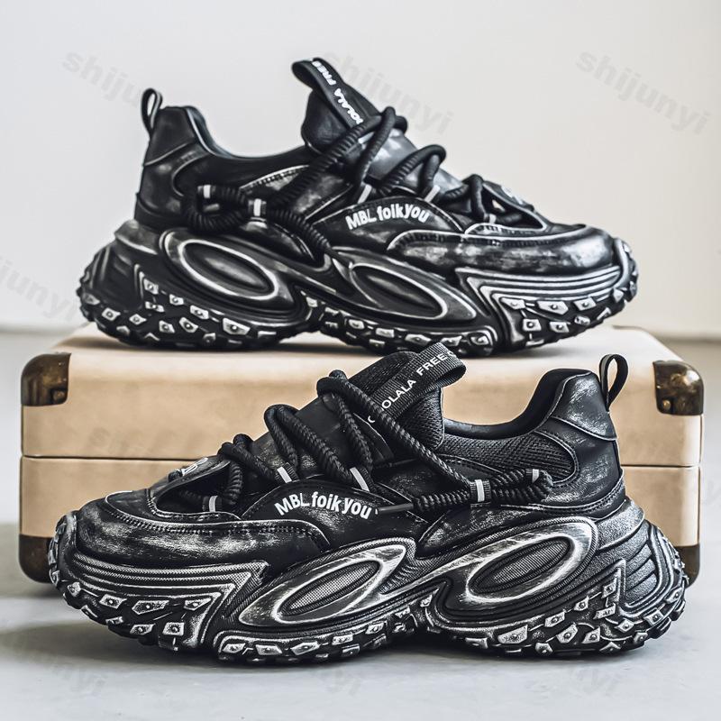 Fashion Men's Low Top Thick Soled Casual Sports Shoes 2025 Autumn Mesh Breathable Fashion Trend Versatile Non Slip Niche Chunky sneakers