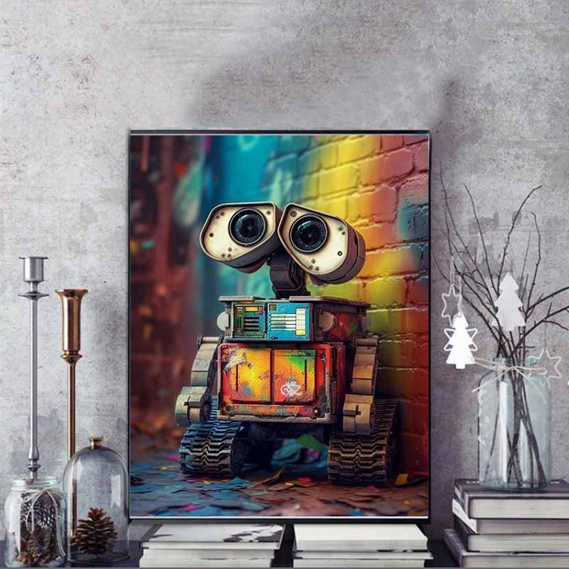 Disney 5D DIY Diamond Painting Decorations WALL E Healing Theme Illustrations Diamond Embroidery Rhinestone Cross Stitch Set Handmade
