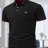 Men's Casual Lapel Polo Shirt Lightweight Wrinkle Resistant Short Sleeve Work Shirt for All Occasions