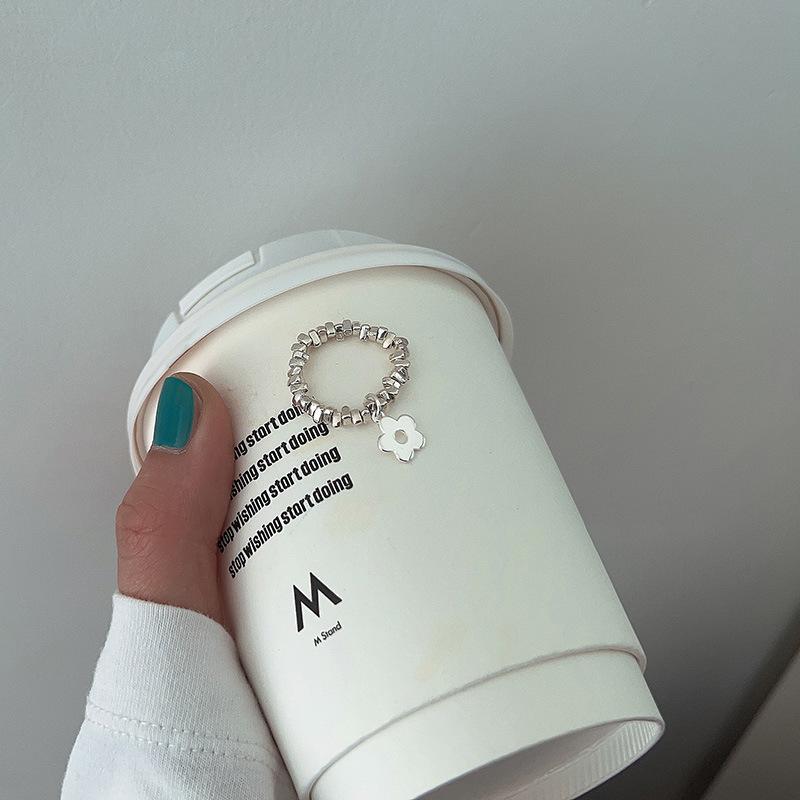 Letter brand love ring female personality design ins elastic rope ring geometric ring female