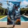 Fierce Dinosaurs Versatile Microfiber Bath Towel Ultra-Soft Quick-Drying and Highly Absorbent Perfect for Travel Camping Spa