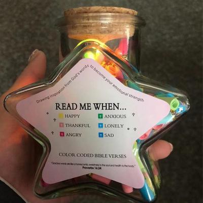Bible Verses In A Jar Scripture Jar for Daily Encouragement Inspirational Prayer and Reflection Supplies for Family Church