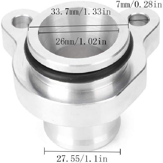 Coolant Hose Aluminum Flange Upgrade For BMW M X1 4 5 N20 N26 N52 N54 N55 Silver