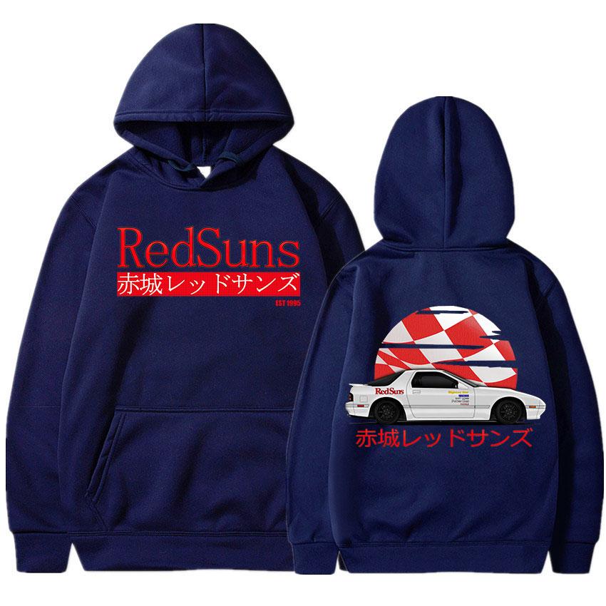 Initial D Drift Akagi RedSuns Hoodie Japanese Anime AE86 Unisex Women Fashion Hoodies Streetwear Sweatshirts JDM Automobile Culture