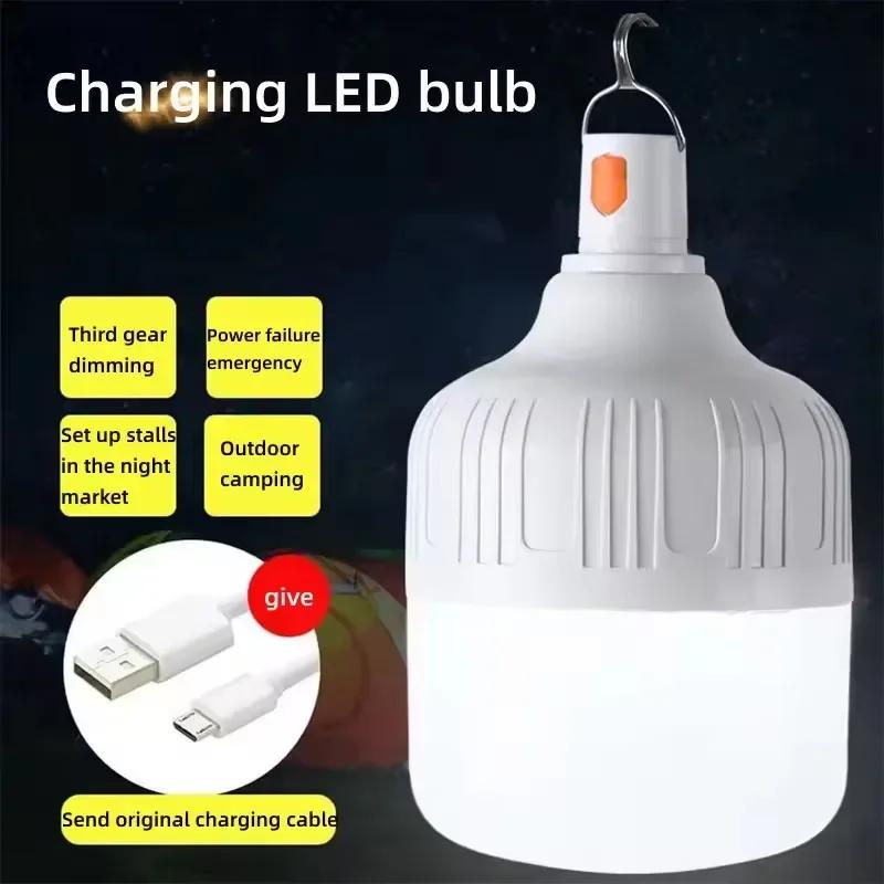 Emergency Light Portable USB Rechargeable LED Camping Light Bulb Super Bright Outdoor Camping Lamp Fishing BBQ Tents Night Light