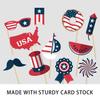 American Independence Day Photo Props Set With 20 Paper Party Decorations For Celebrations