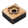 Leather Cutting Mold with Wood Base Flower Shape Punching Die for Making Pendants Crafting Projects