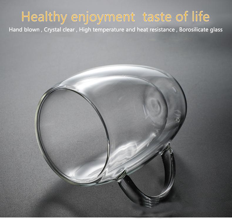 150/250/350/450ml Žáruvzdorný Dvoustěnný Hrnček na Kávu Transparentní Sklenice Whiskey Čaj Mléko Poháry Studený Nápoj Vinný Hrnek Nápojové Sklo